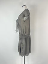 Athe Vanessa Bruno Taupe Sheer Dress - AU8