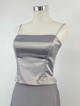 Vintage Mariana Hardwick Silver 2pc Top & Skirt - AU6/8