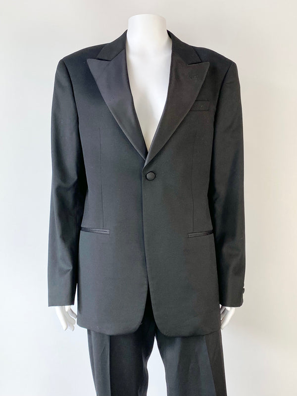Armani Collezioni Sleek Black Tailored Blazer & Slacks - 48