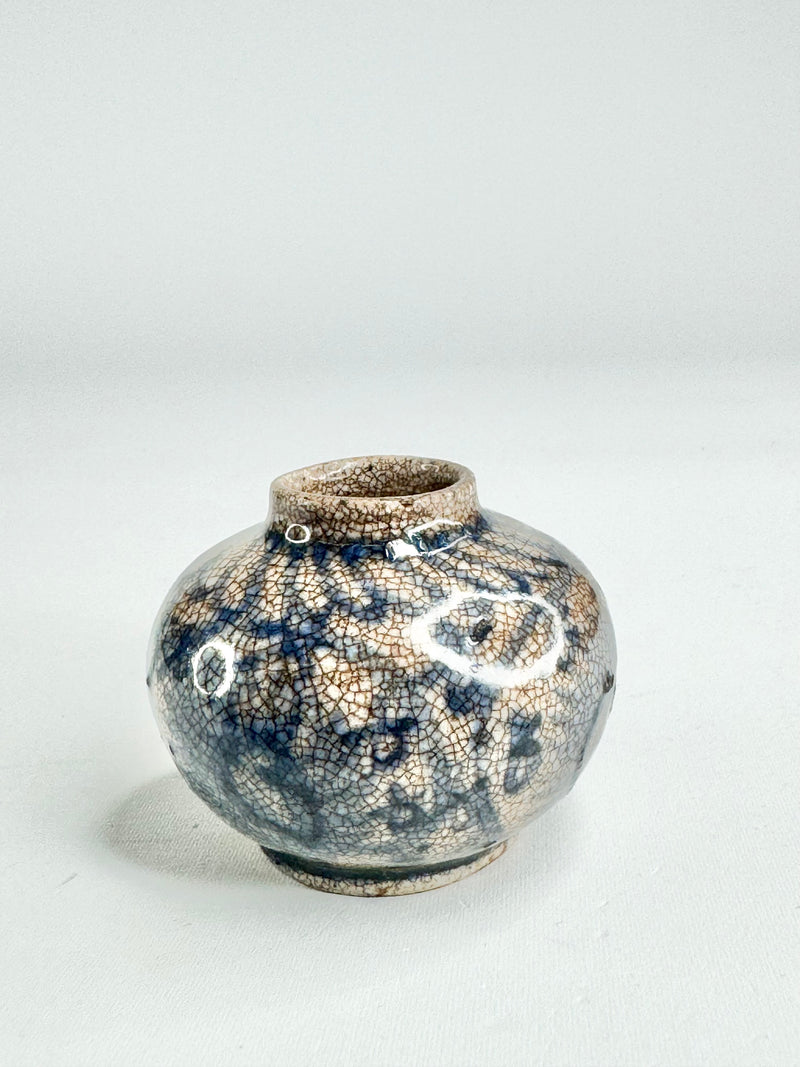 Antique Blue Cracked Glaze Jarlet