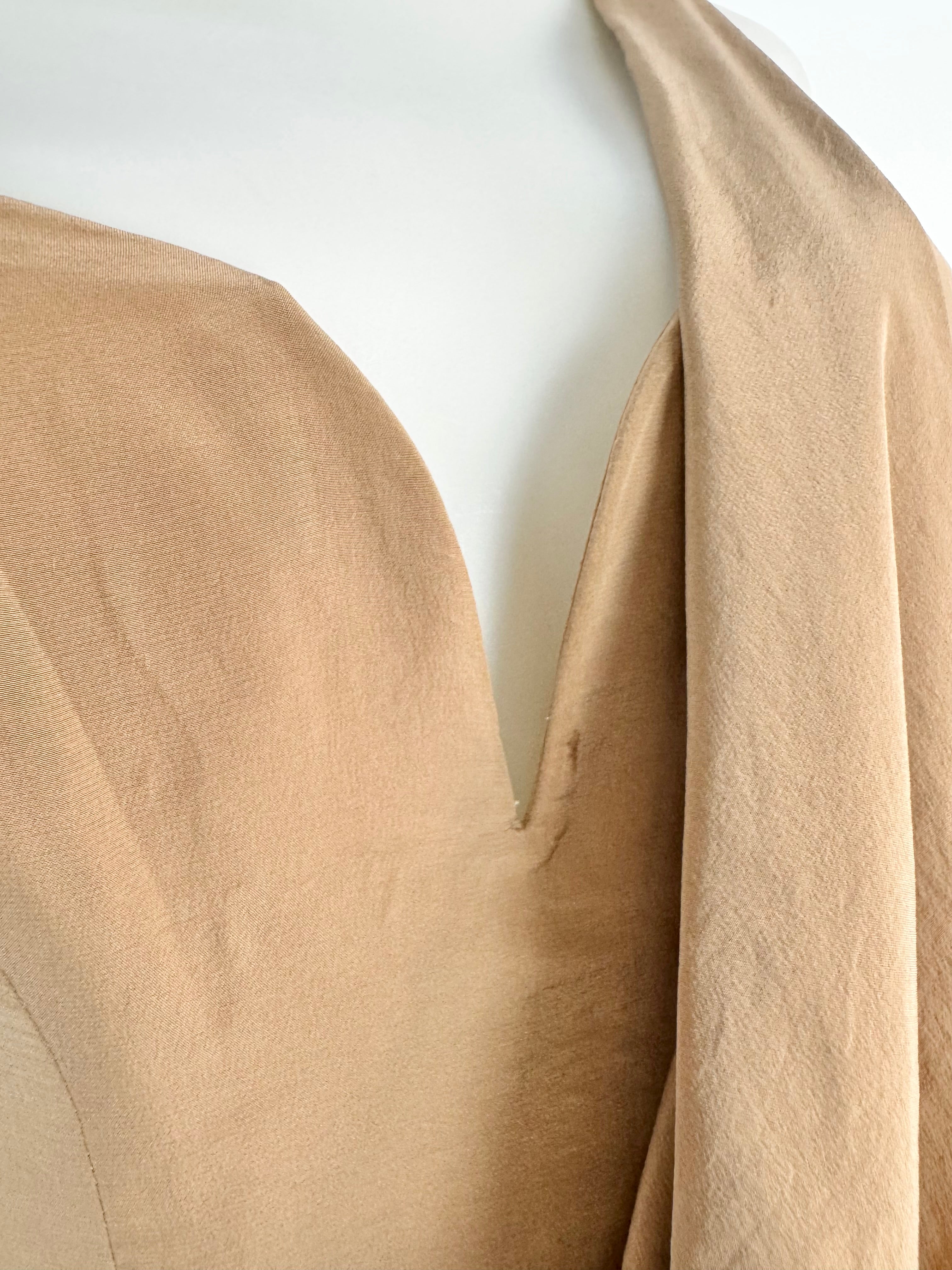 Zimmermann Fawn Silk Draped Mini Dress - AU10