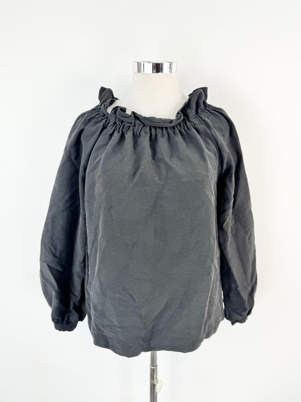 Marimekko Black Peasant Blouse - AU12