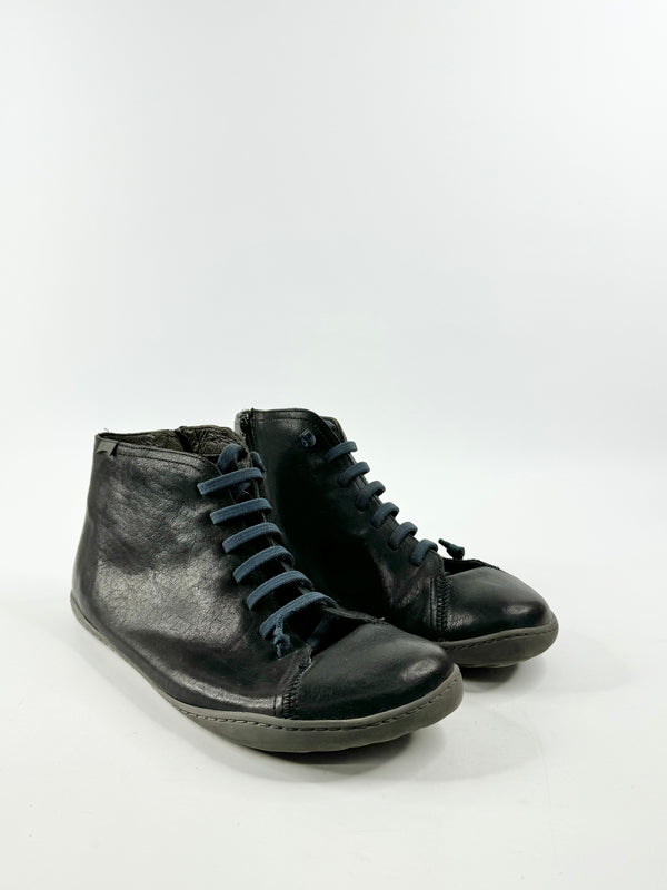 Camper Black Blue Lace Ankle Boots - EU46