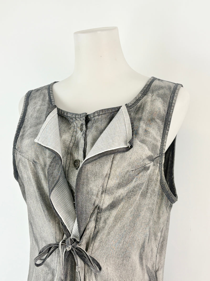 Areline Paris Faded Charcoal Tunic Dress - AU10