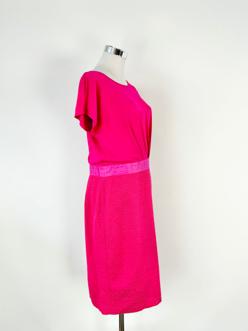 Max Mara Hot Pink Midi Dress - AU10/12