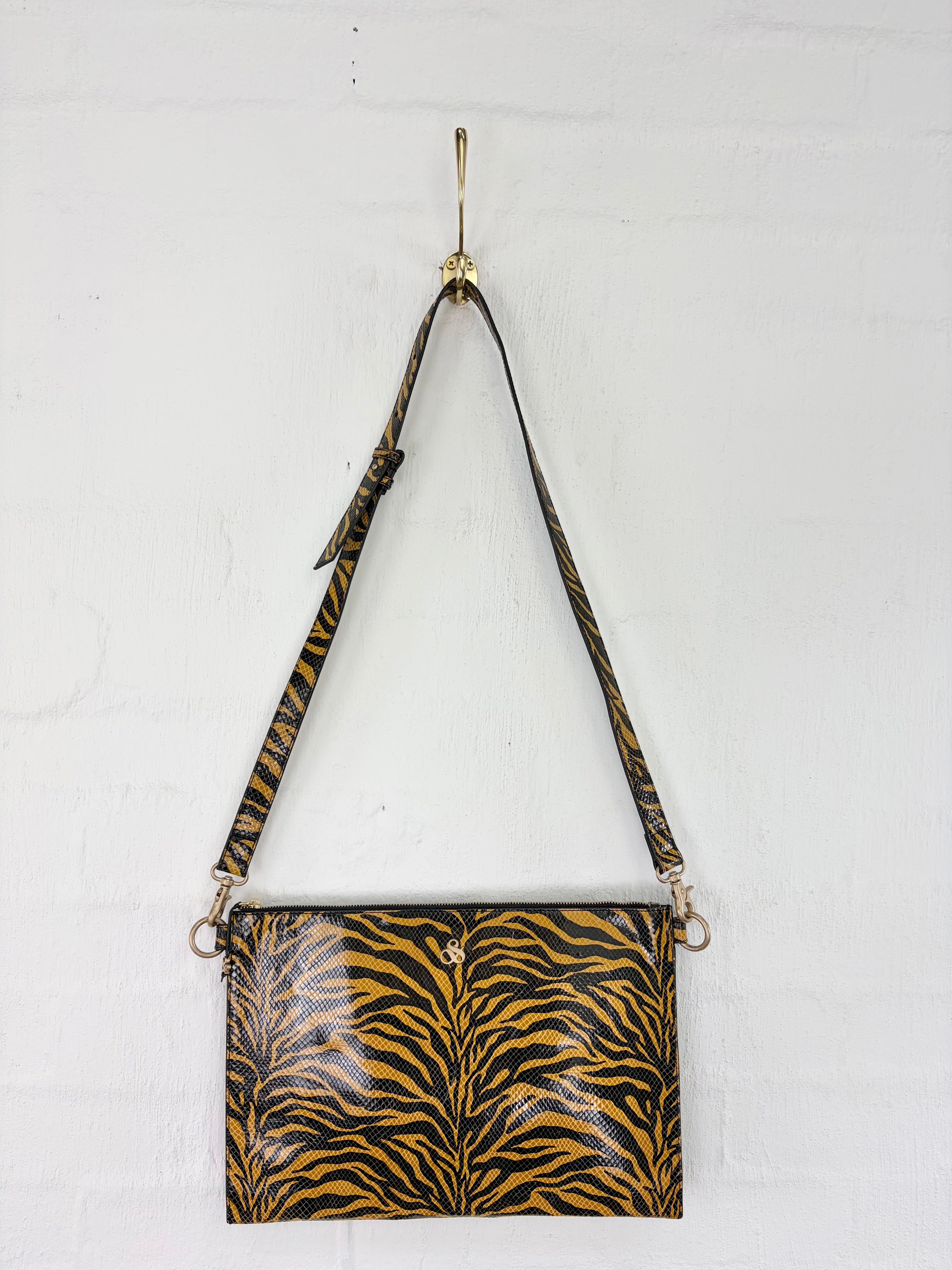 Scotch & Soda Tiger Print Flat Cross Body Bag