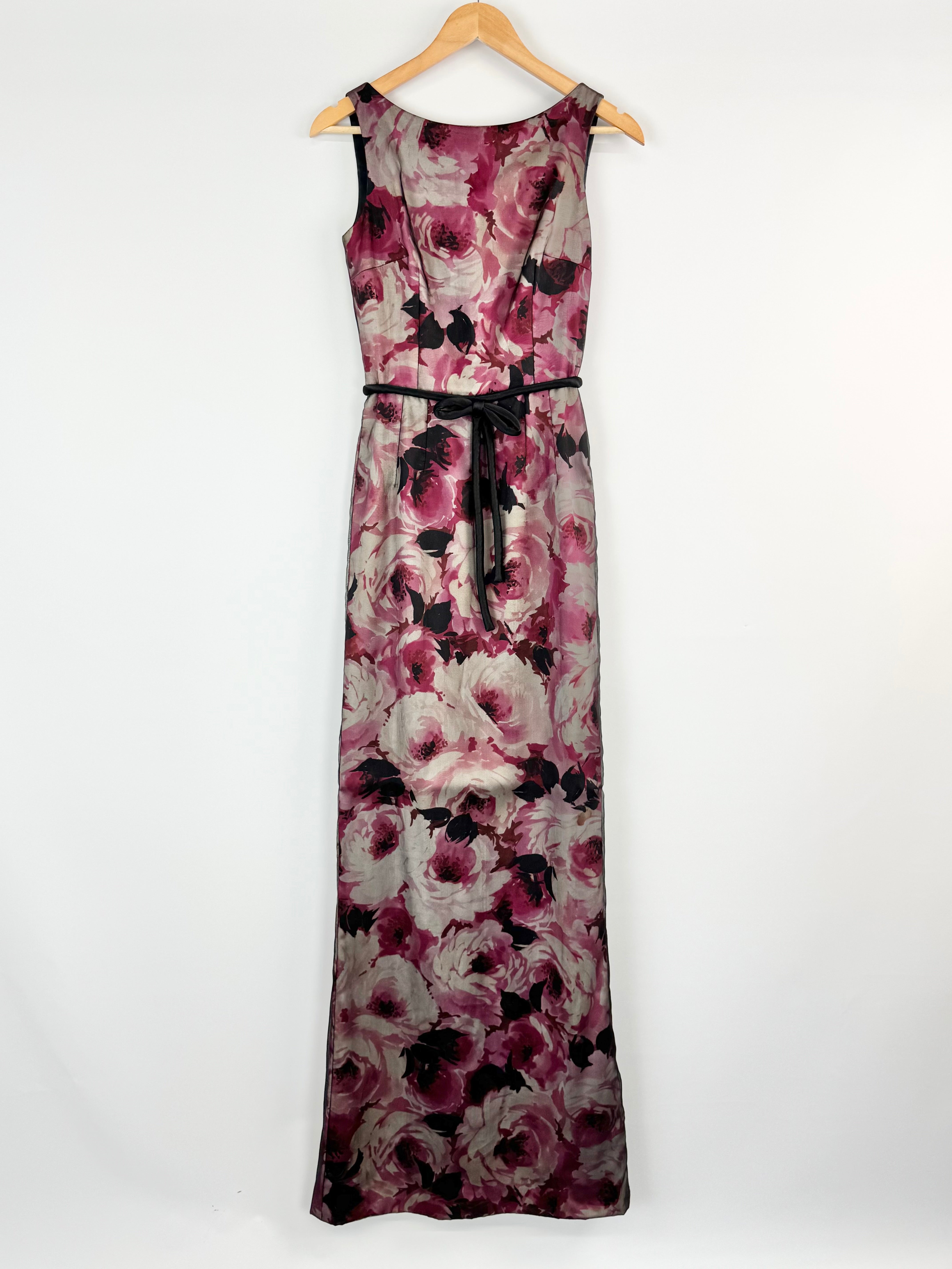 Dolce & Gabbana Rose Patterned Sheer Layer Maxi Dress - AU10