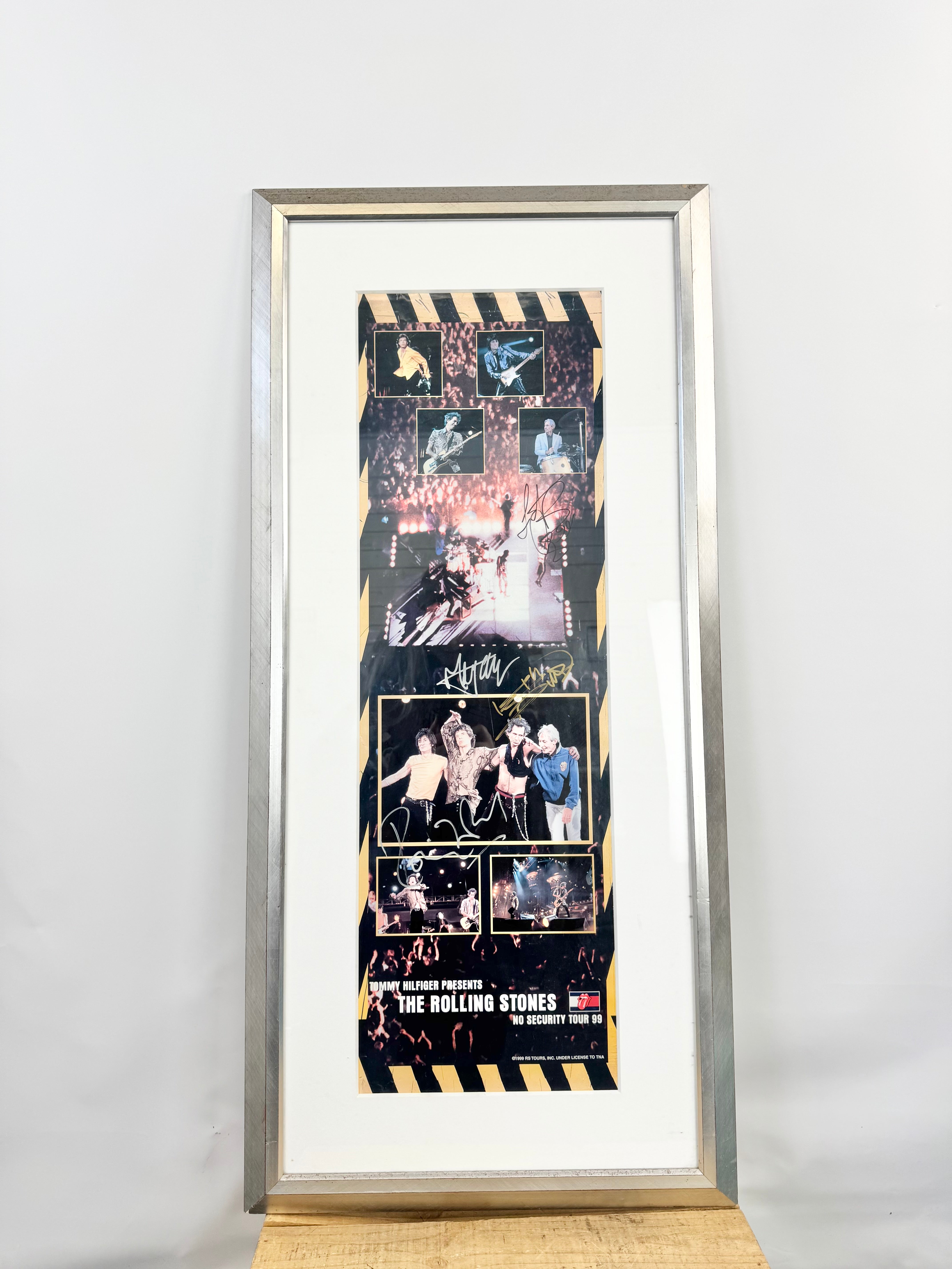 The Rolling Stoned Signed & Framed 1999 Rolling Stones 'No Security' Tour Poster