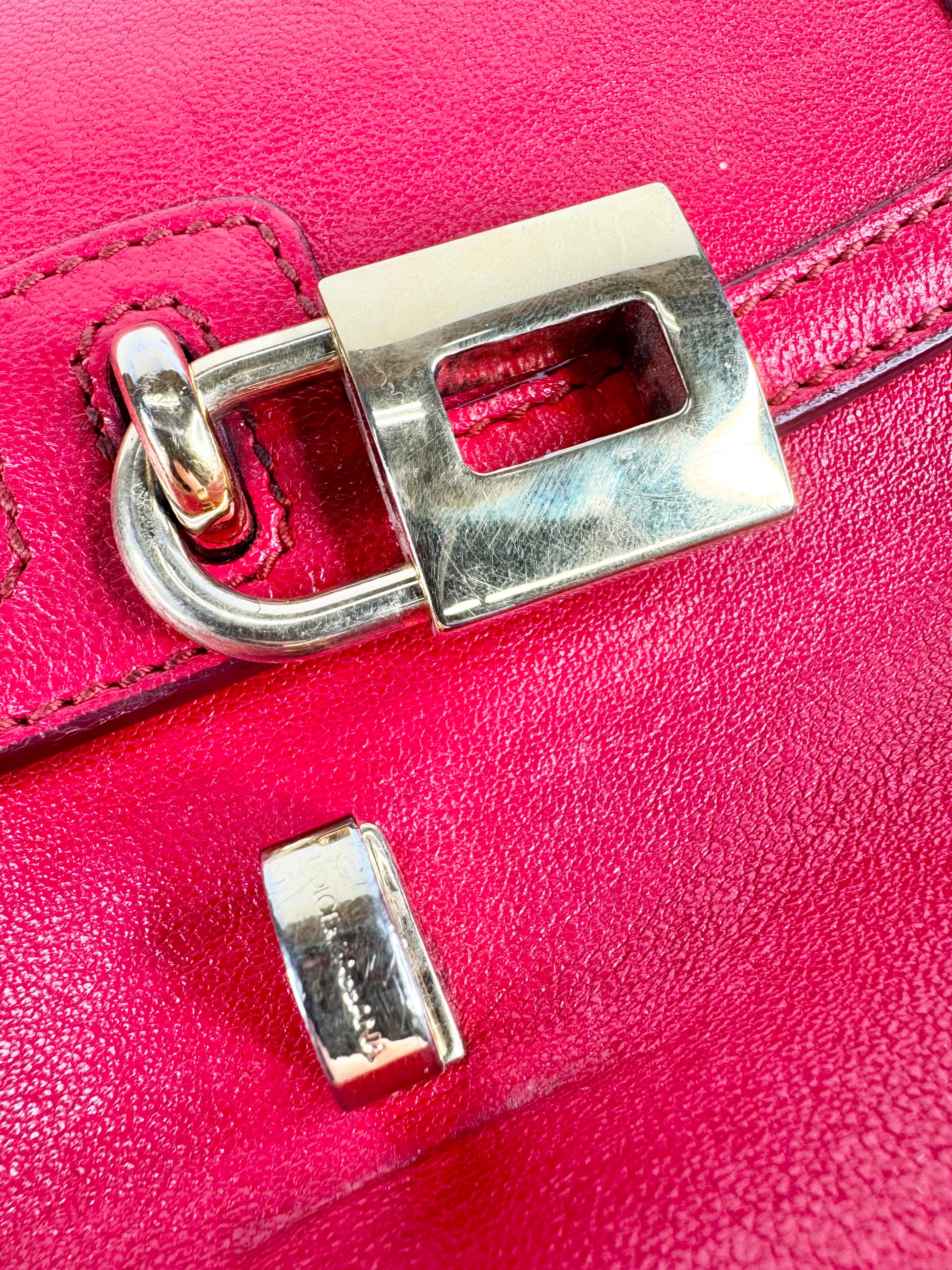 Dolce & Gabbana Red Leather Top Handle Handbag