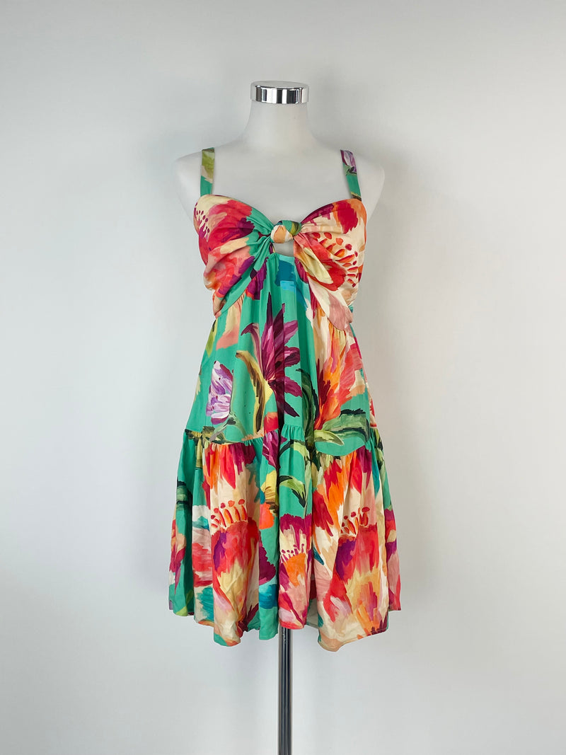 Farm Rio Floral Strap Mini Dress - AU8/10