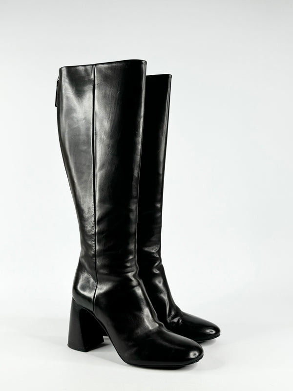 Premiata Black Heeled Knee High Boots - EU39