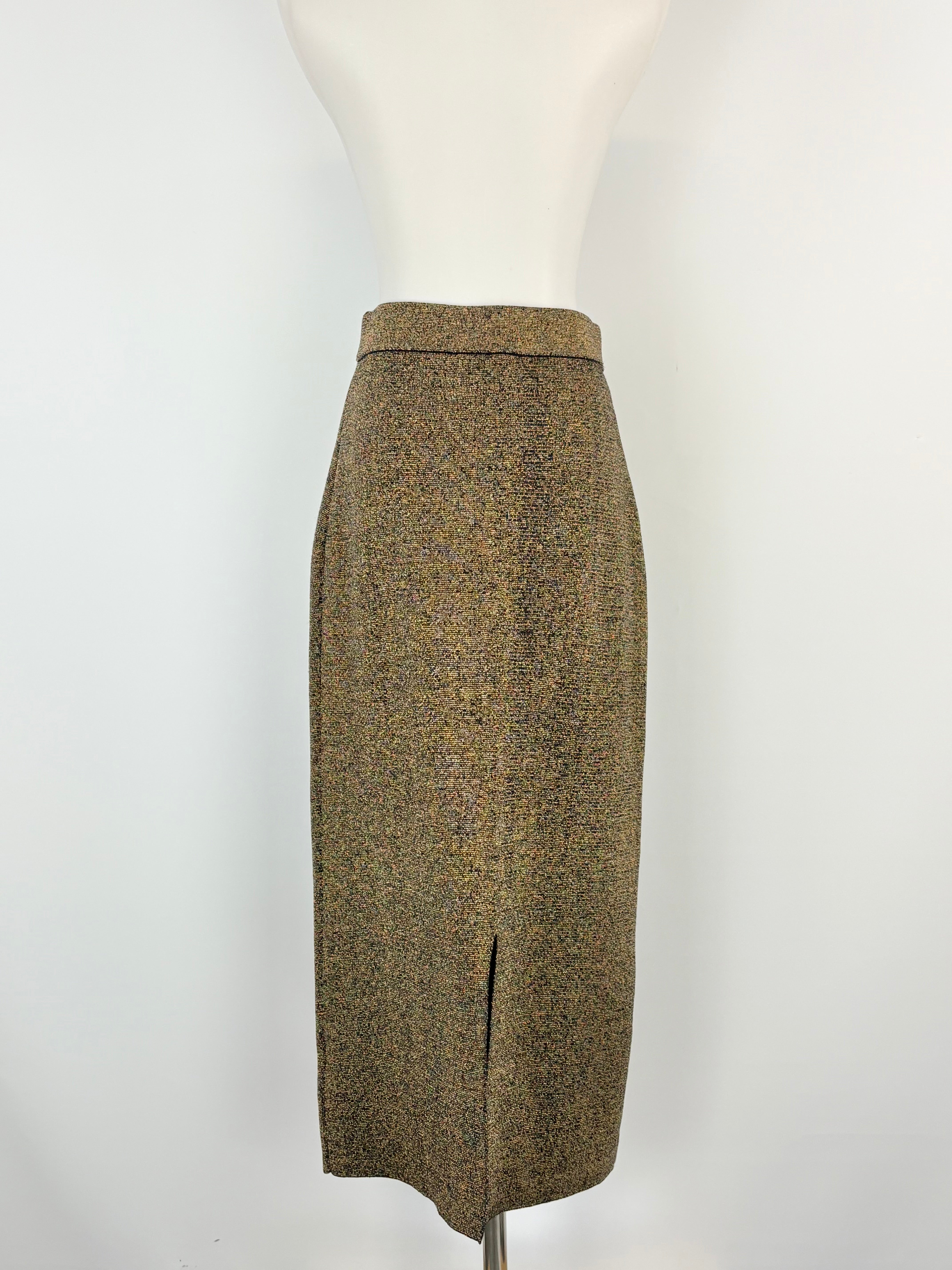 Husk Metallic Gold Stretchy Pencil Skirt - AU8