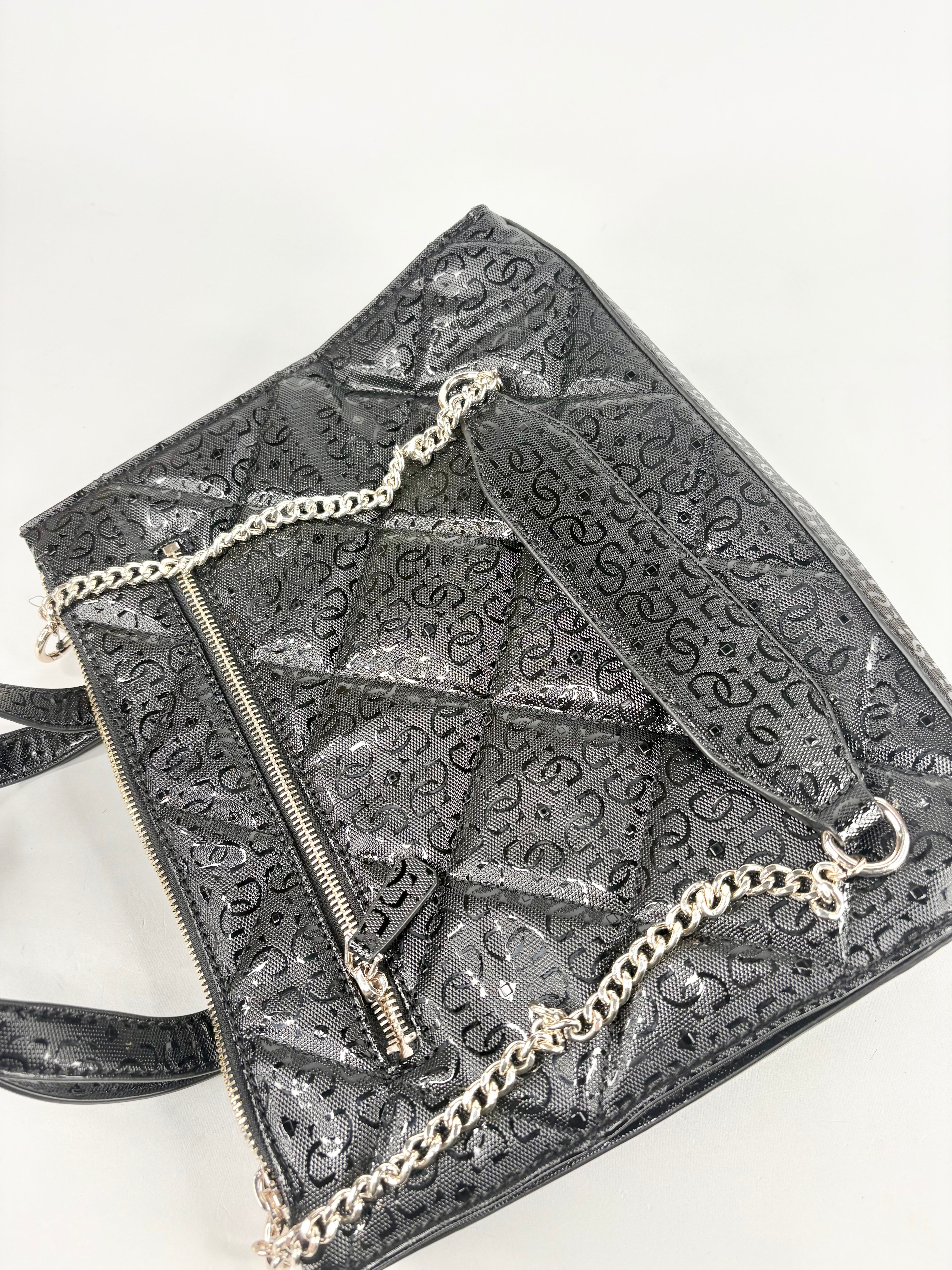 Guess Black PU Quilted 'Dilla' Handbag