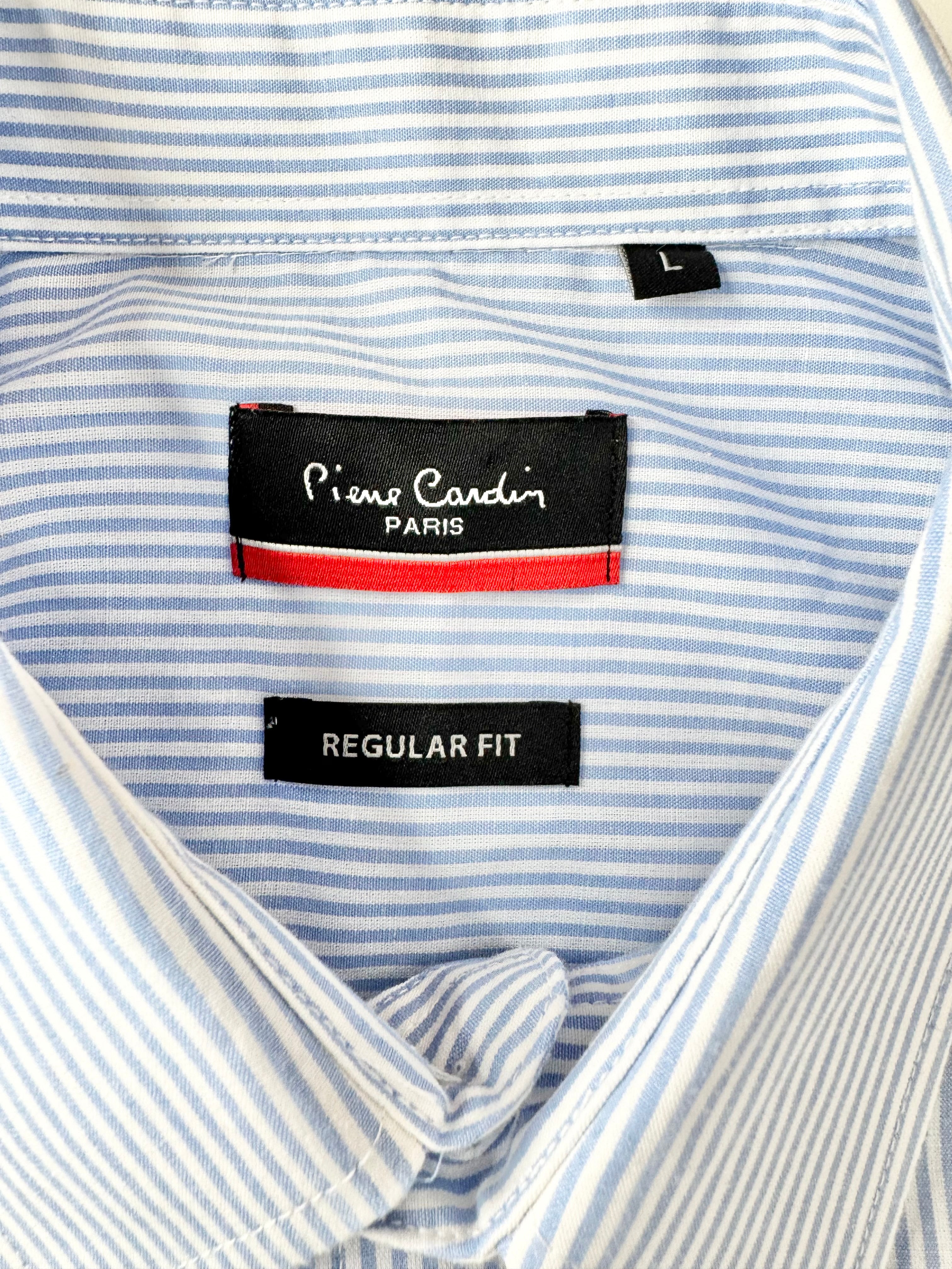 Pierre Cardin Blue & White Striped Shirt - L