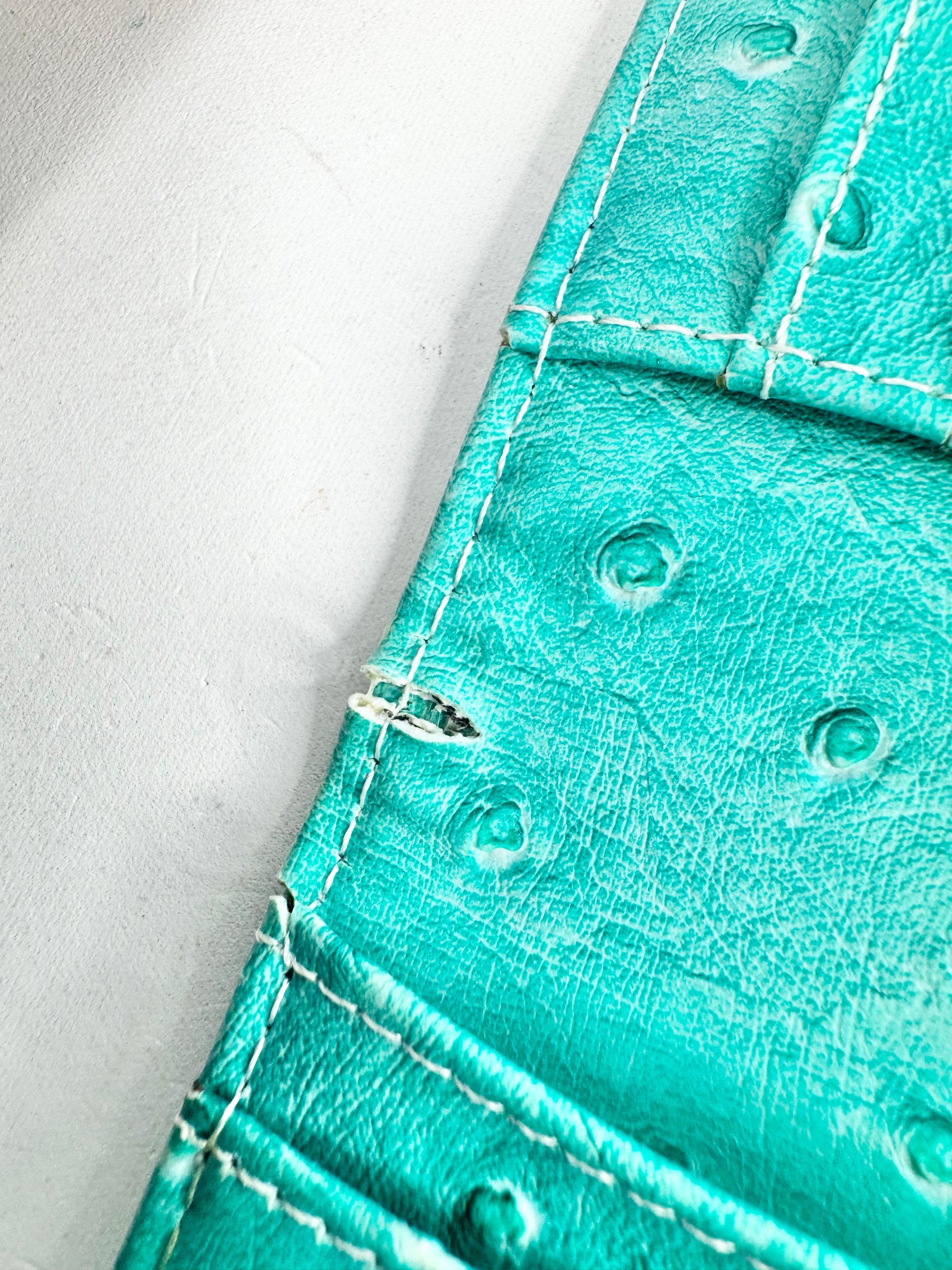 Guess Aqua & Gold Woven Wallet