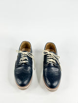 Ferrioni Navy Blue Brogue Lace Ups - EU37.5