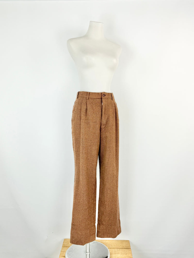 Karl Helmut Plaid Wool Slacks - AU6