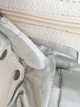 Manzoni Creamy Grained Leather Handbag