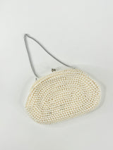 Vintage Faux Pearl Beaded Evening Bag