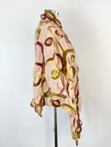 Charlotte Simmonds Dusty Rose Silk & Felt Scarf