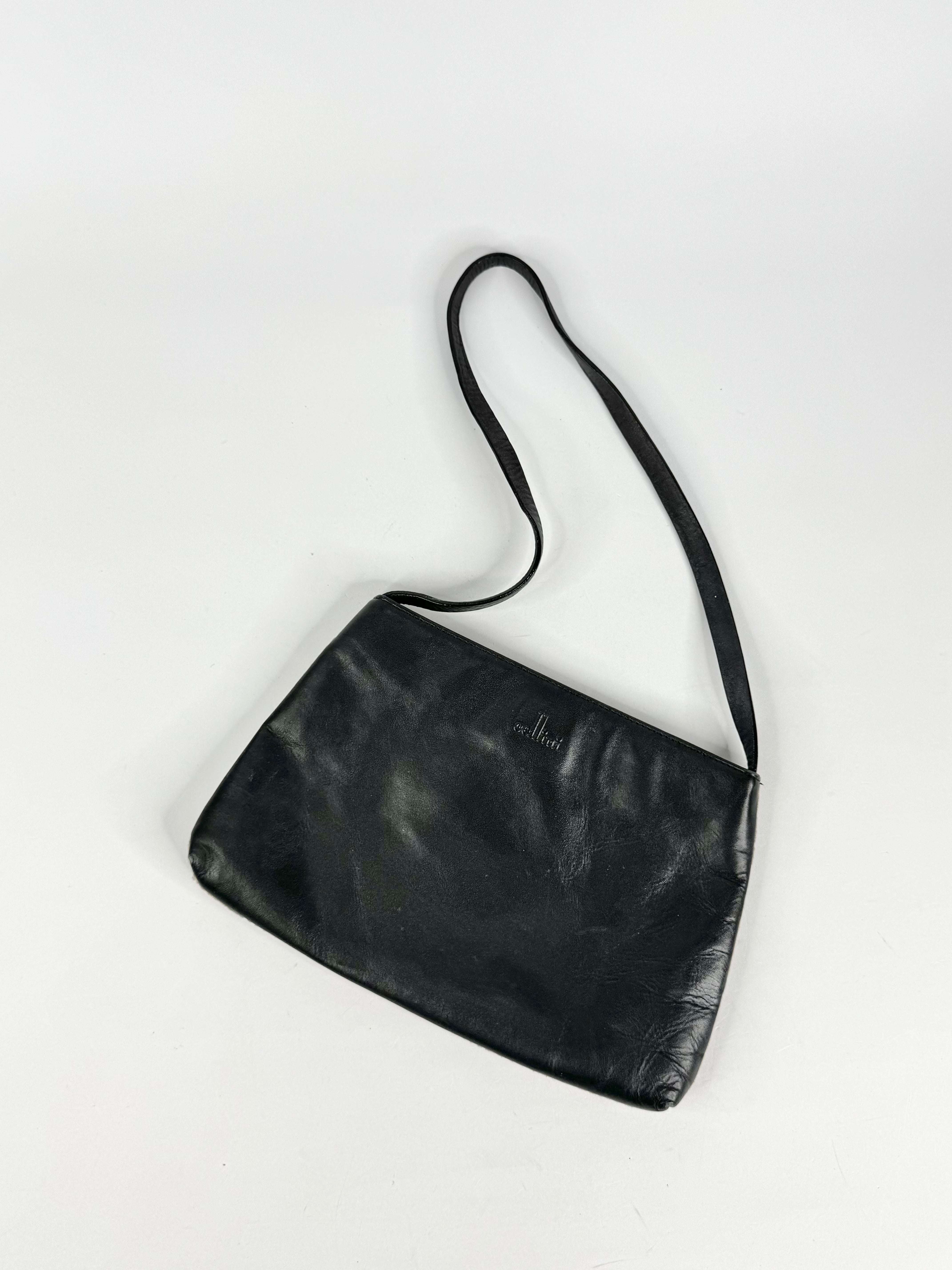 Vintage Cellini Black & Snakeskin Pattern Bag
