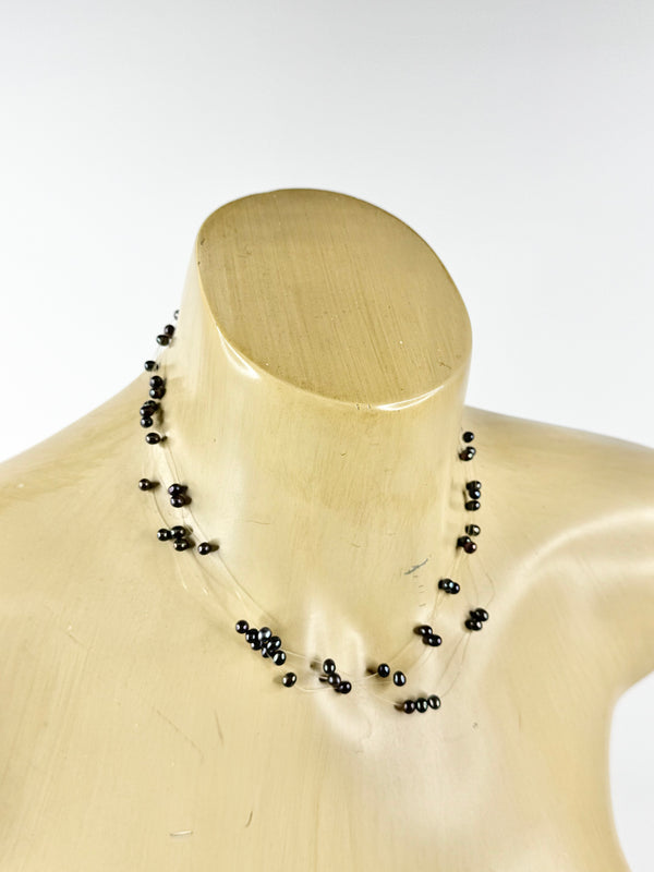 Dyed Purple Pearl Necklace with 14ct Clasp