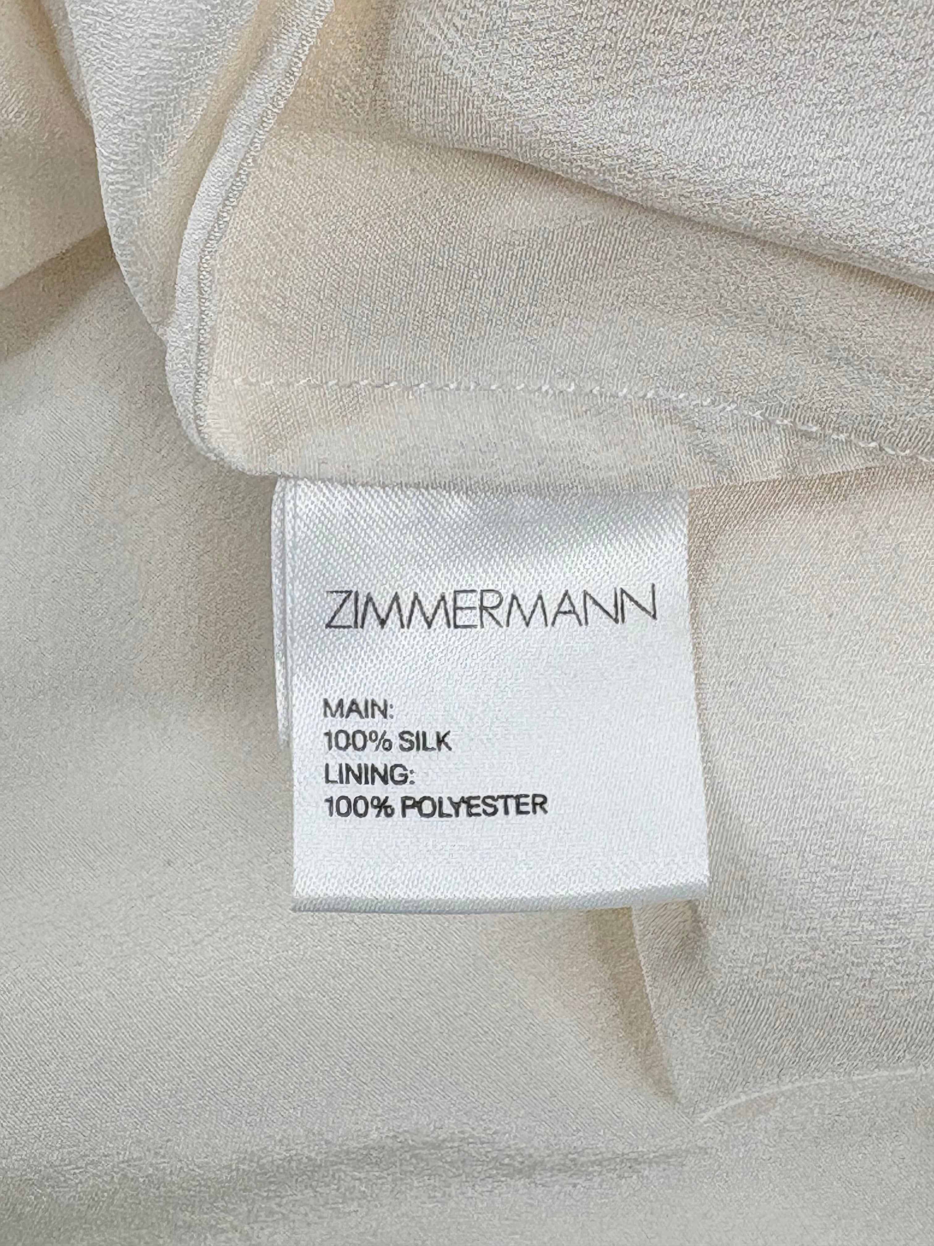 Zimmermann Pearl Silk Flutter Midi Dress - AU8