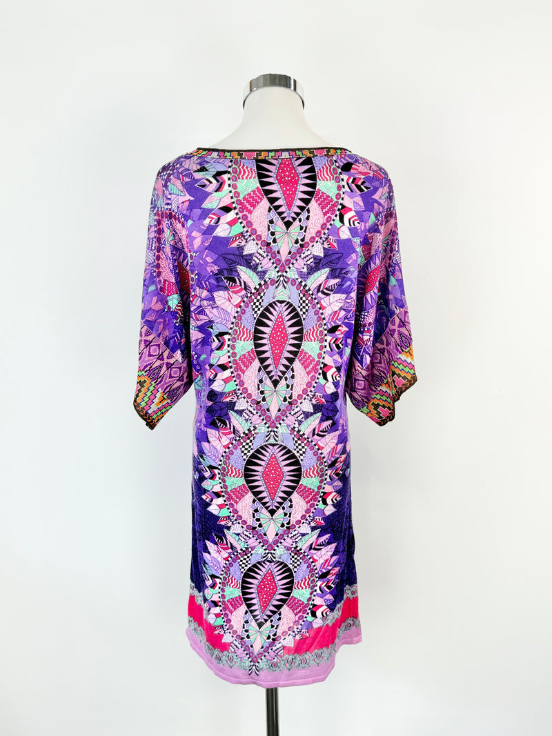 Custo Barcelona Bright Purple Patterned Tunic - AU8/10