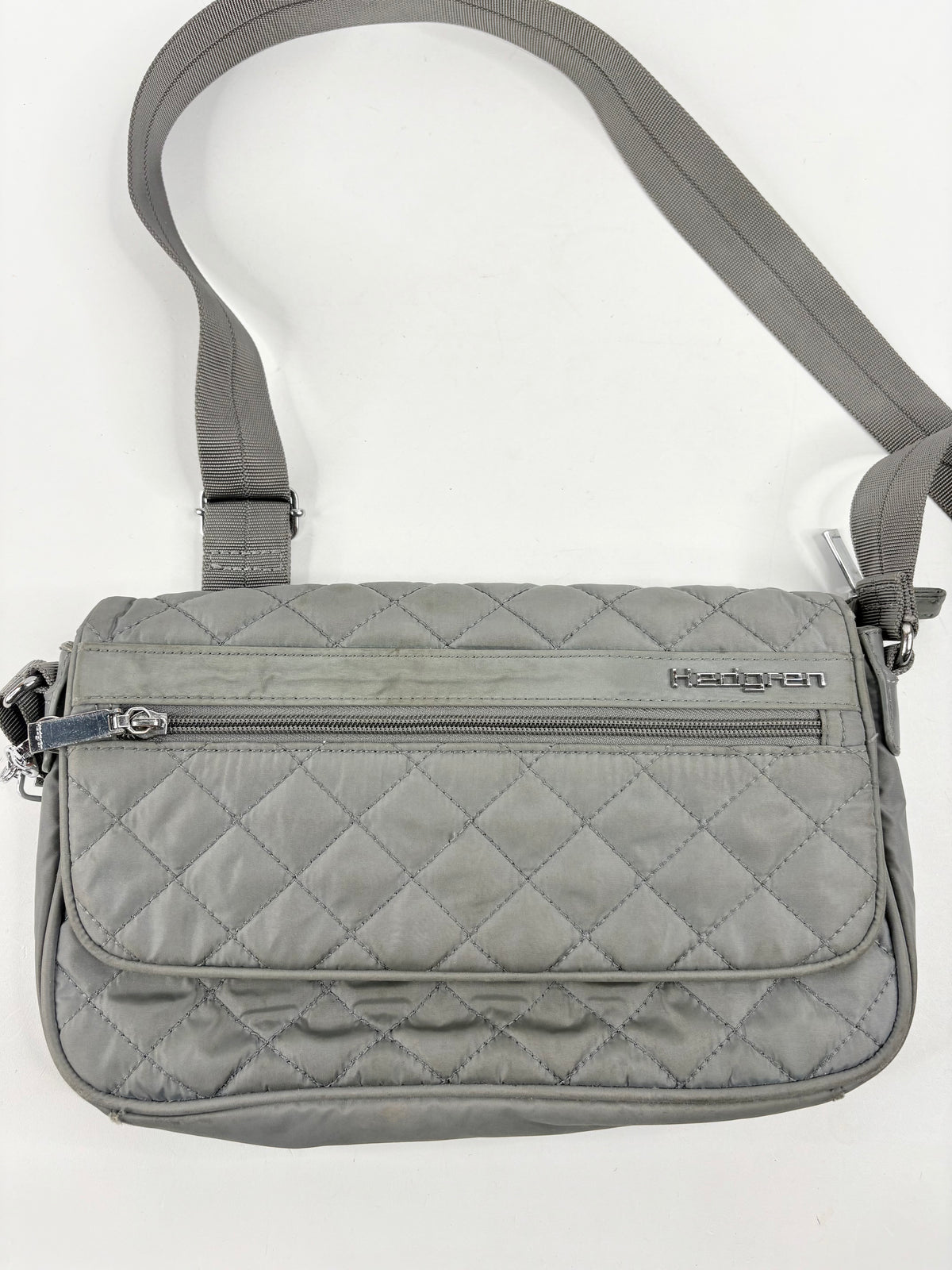 Hedgren Grey Quilted Crossbody Bag