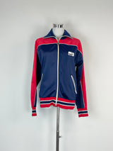 Puma Navy Blue & Red Contrast Fleece Jacket - S