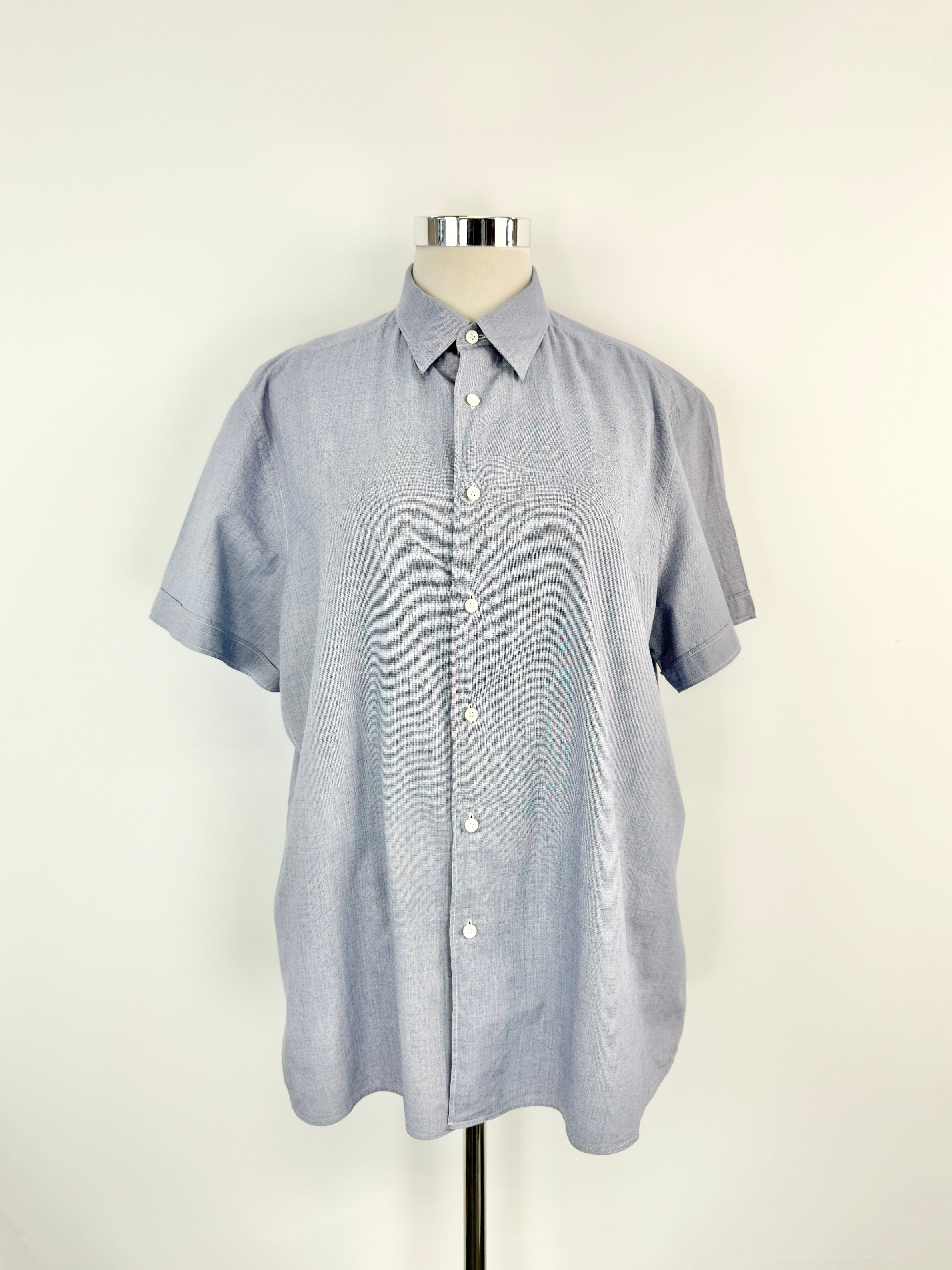Ermenegildo Zegna Blue Short Sleeve Shirt - XXL