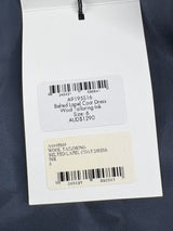 Dion Lee Ink Wool Tailoring Belted Lapel Coat Dress - AU6/8