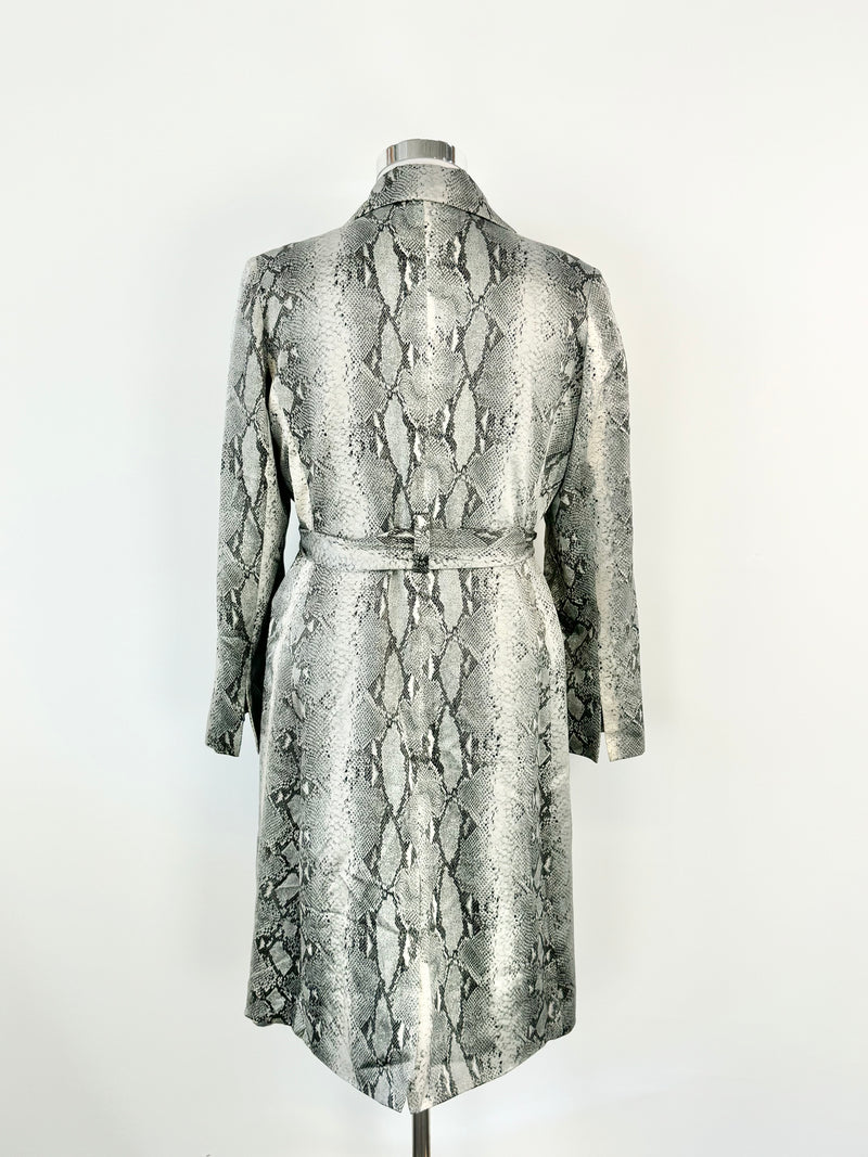 Carla Zampatti Silk Snakeskin Pattern Coat - AU14