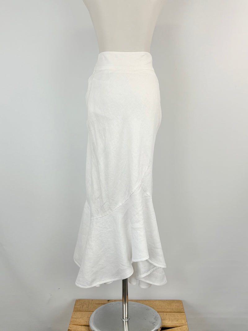 KitX x Witchery Pure White 'Bias Fonda' Skirt - AU4/6
