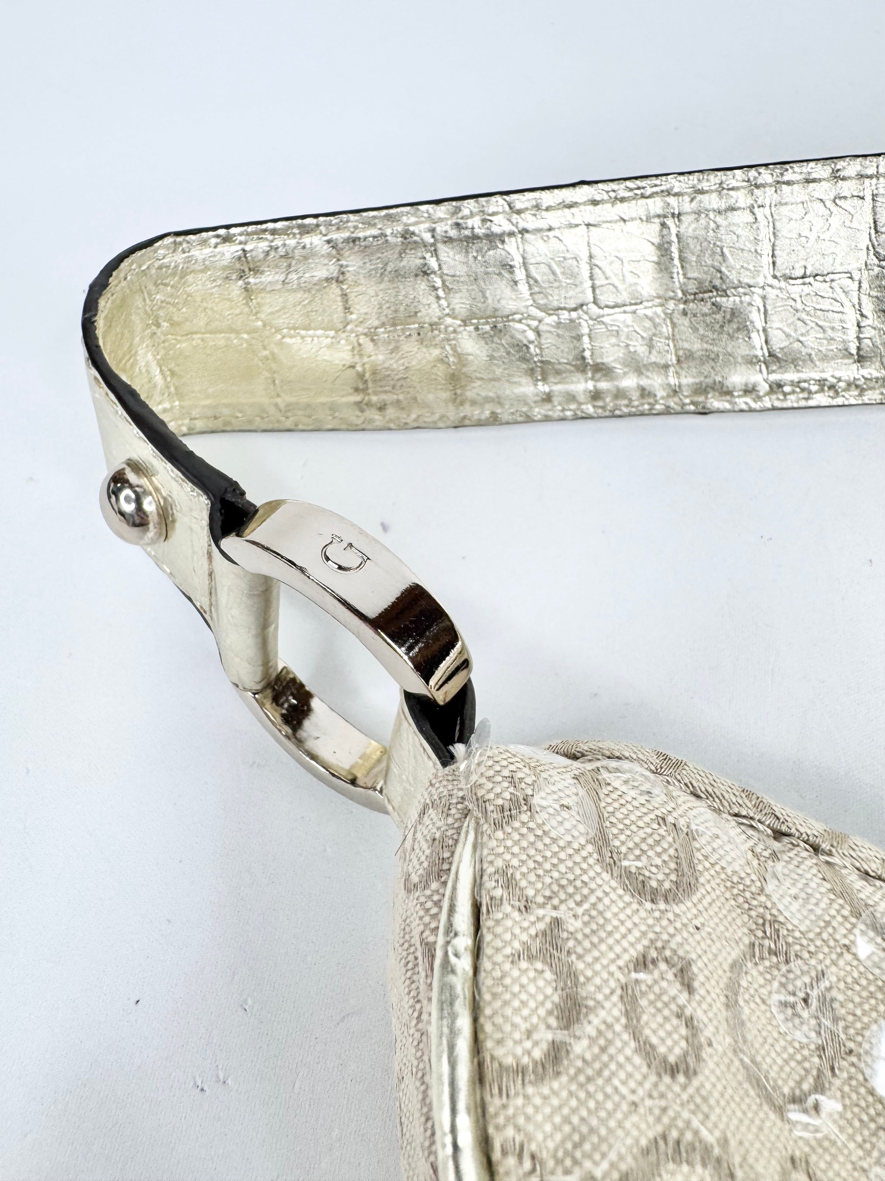 Guess Pale Gold Sequin Patterned Baguette