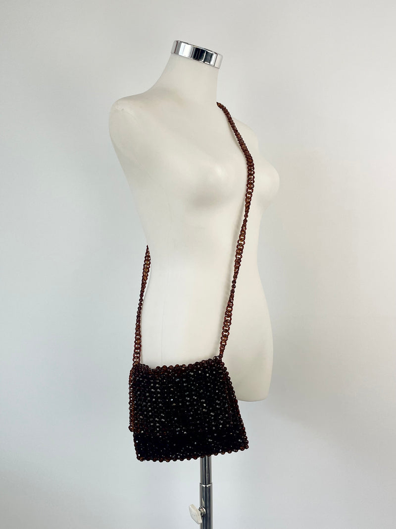 Cosgrove & Beasley Amber Beaded Mini Crossbody Bag