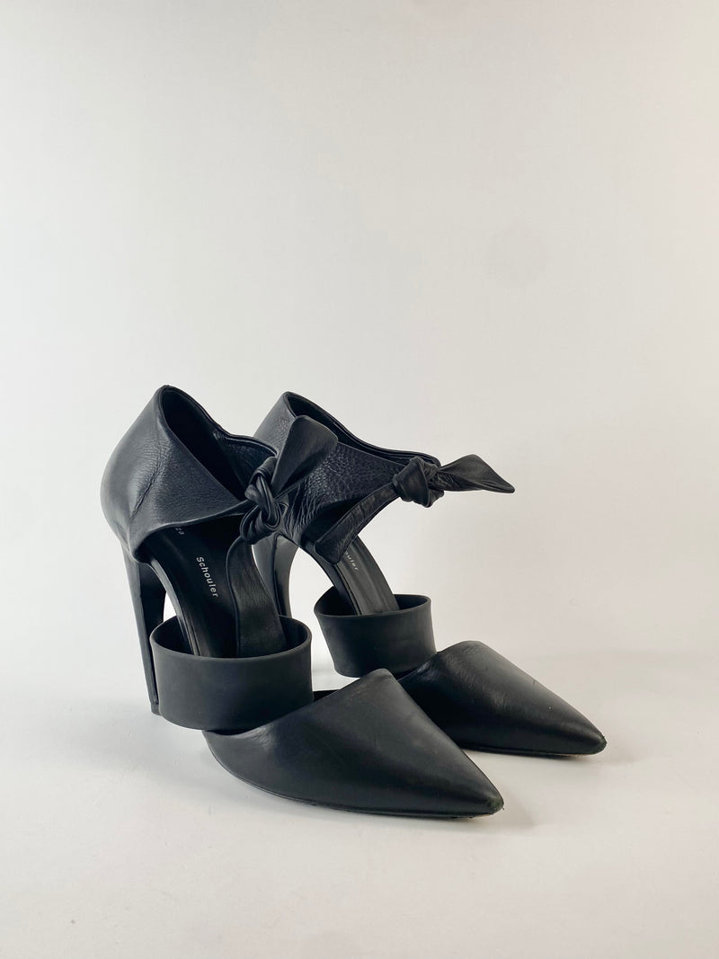 Proenza Schouler Black Curved Heel Pumps - EU41
