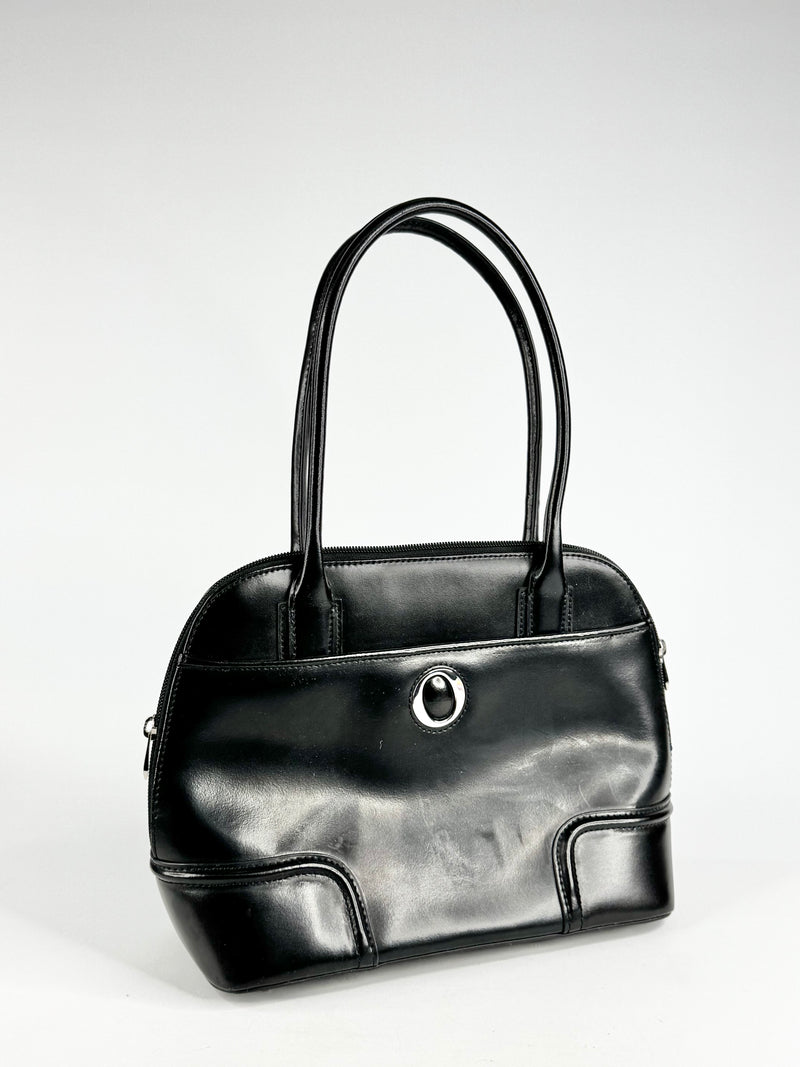 Oroton Black Classic Shoulder Bag