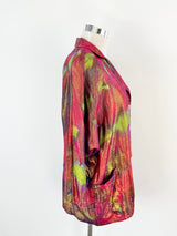 Comme des Garsons Pink Green Purple & Metallic Gold Shirt - AU10/12