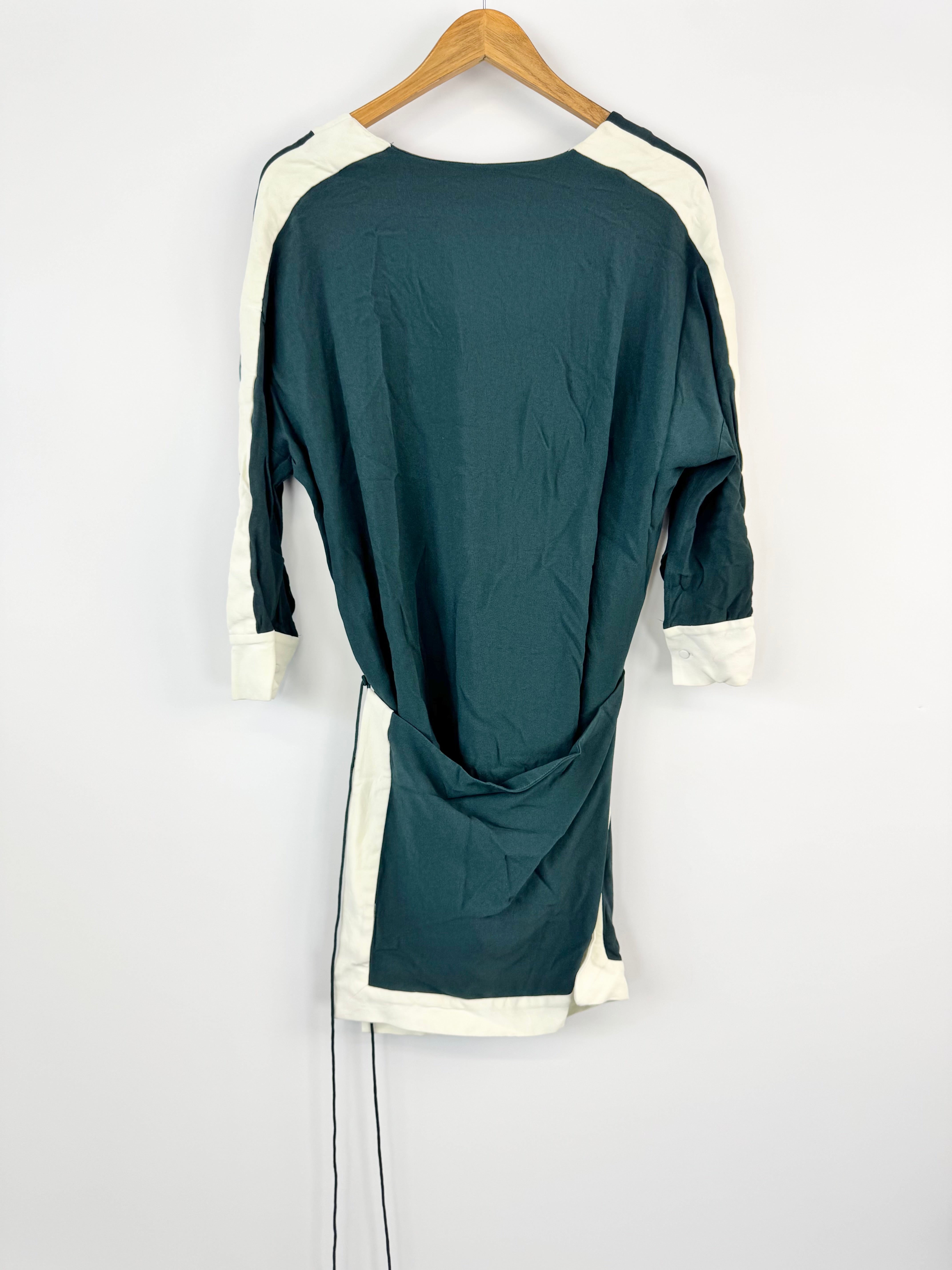 Josh Goot Dark Green & Cream Over the Knee Tunic - AU6