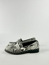 Sol Sana Snakeskin Studded Loafers - EU38