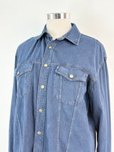 Vintage 90s Moschino Jeans Indigo Denim Shirt - L