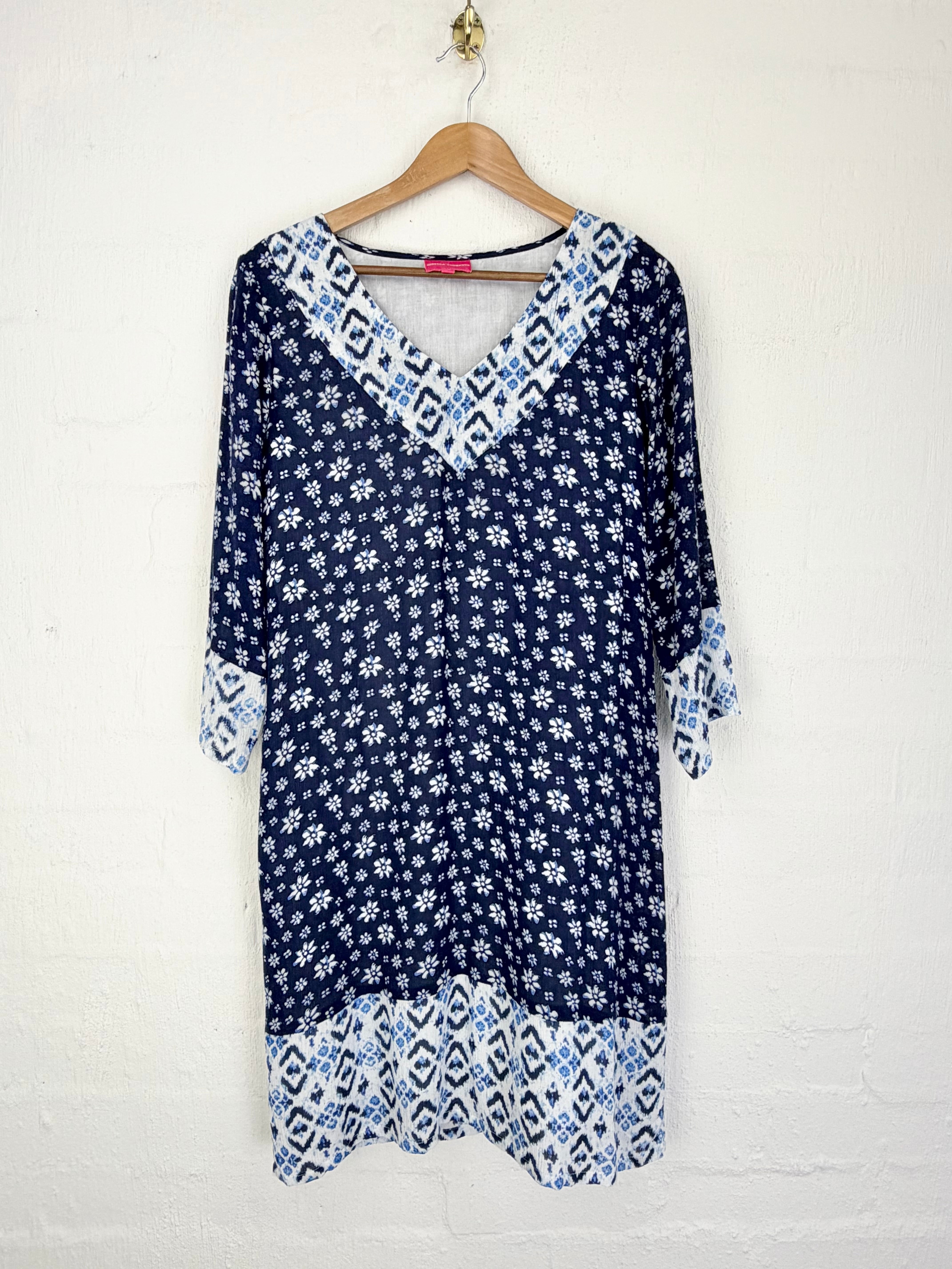 Rebecca Thompson Blue Floral Dress - AU10/12