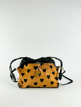 Burberry Prorsum Heart Drawstring Shoulder Crossbody Leather Bag