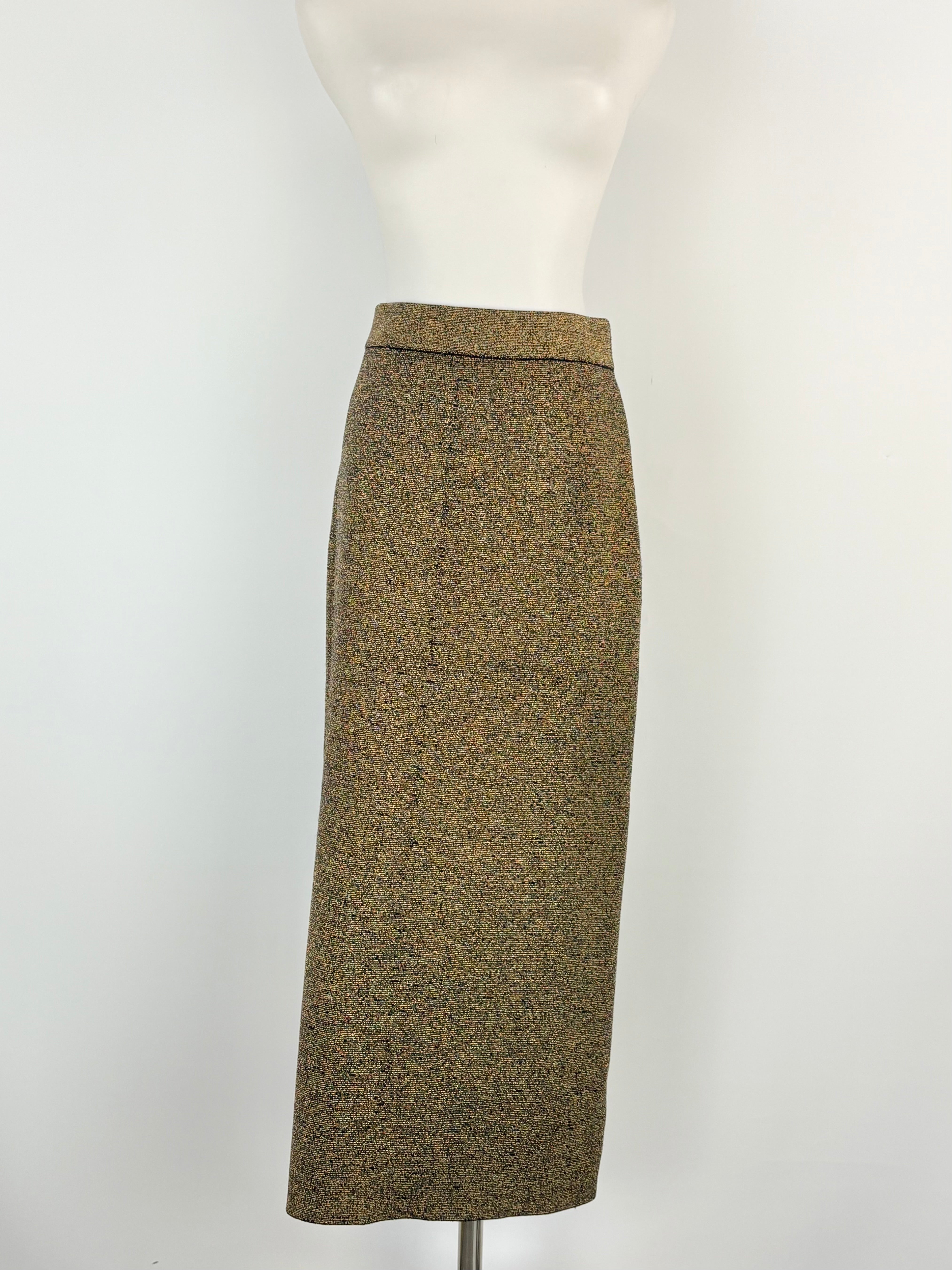 Husk Metallic Gold Stretchy Pencil Skirt - AU8