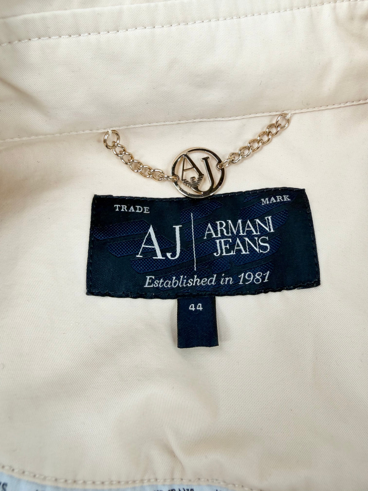 Armani Jeans Pastel Apricot Double Breasted Coat - AU12