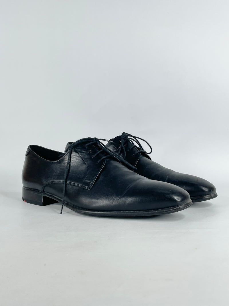 Lloyd 'Rapid' Black Leather Derby Shoes - EU42.5