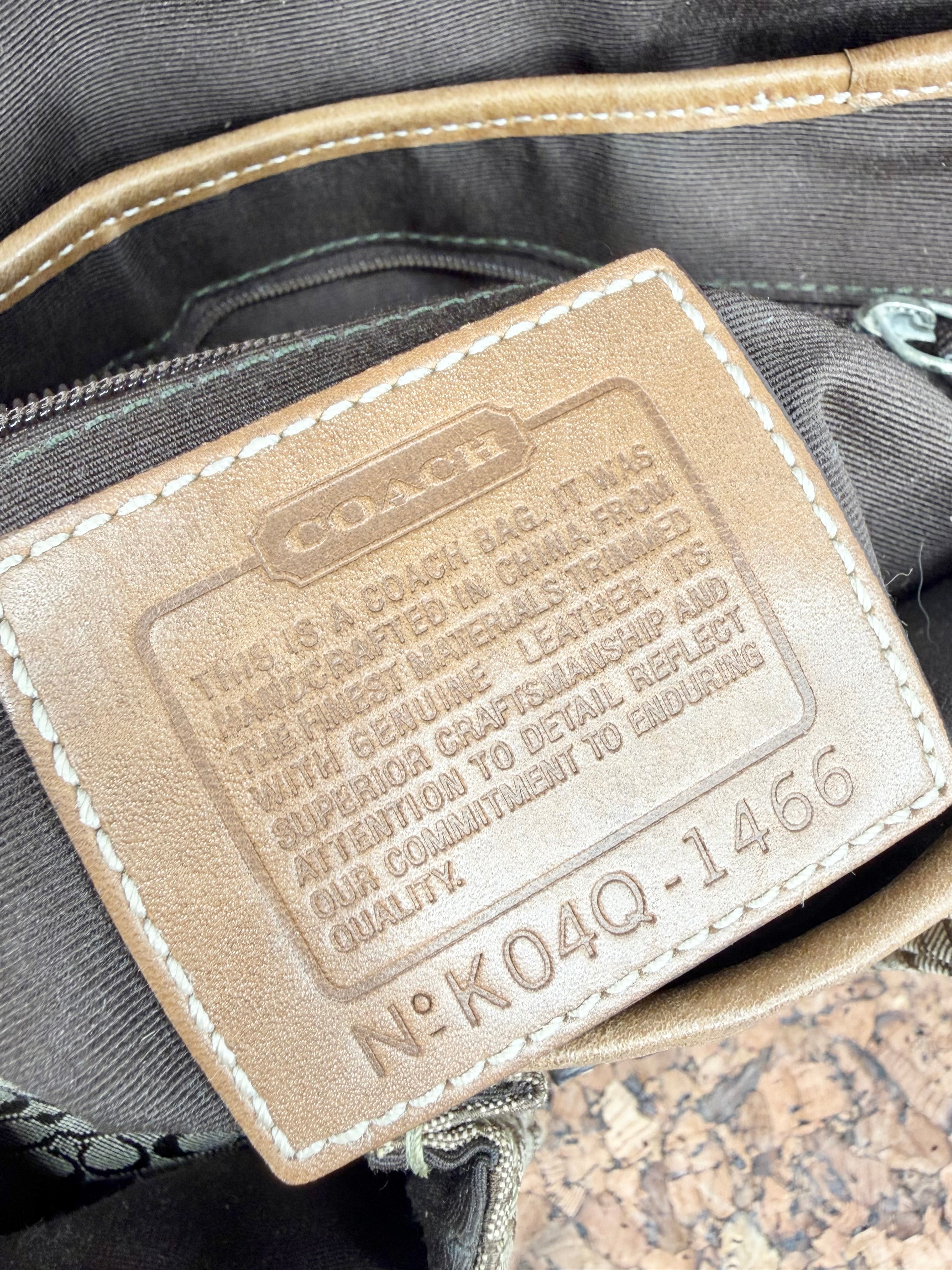 Coach Tan Monogram Crossbody Bag