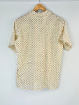 Vintage Pierre Cardin Cream Micro-Pattern Pyjama Set