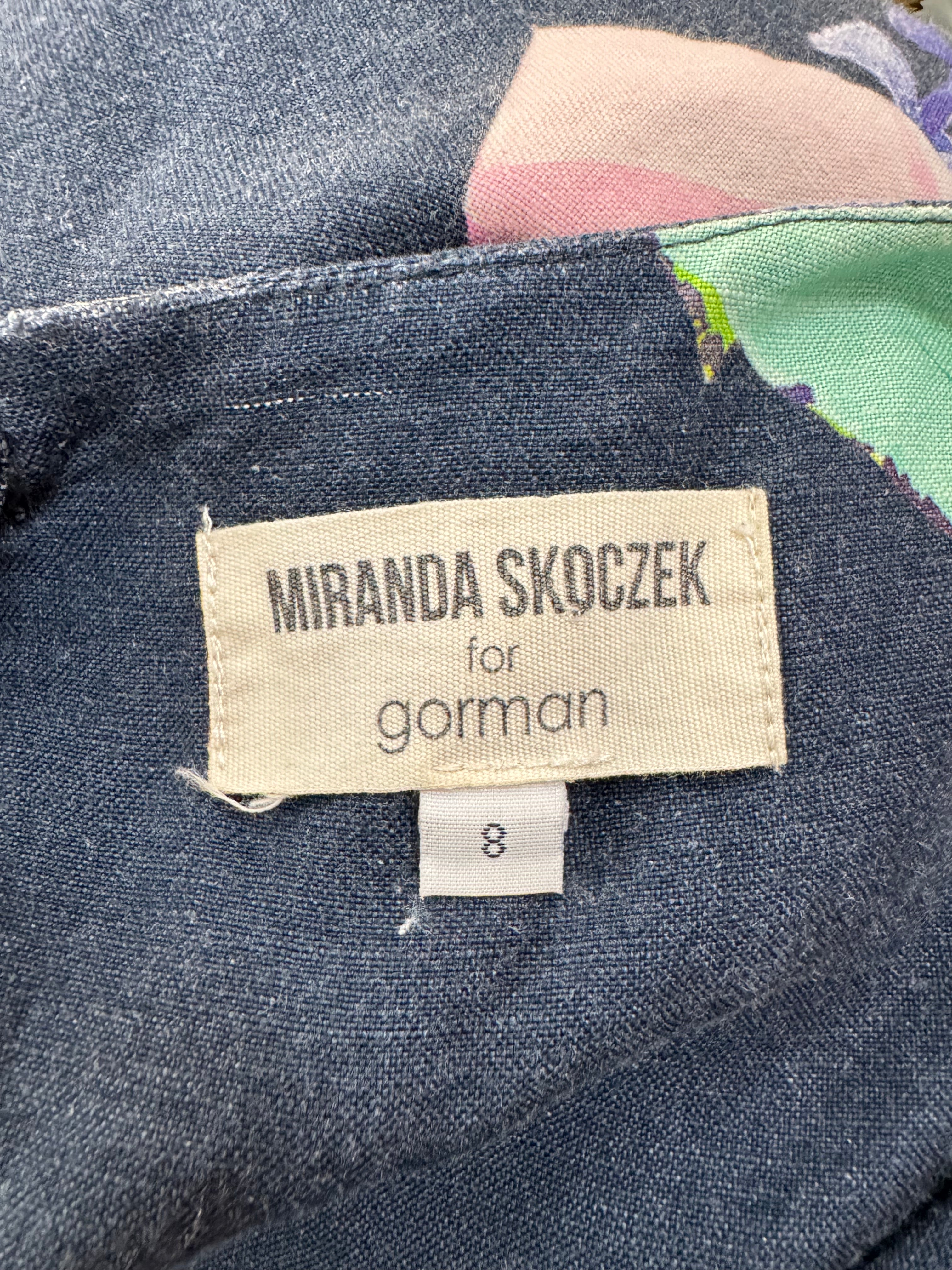 Gorman x Miranda Skoczek Native Flowers Navy Shift Dress - AU8